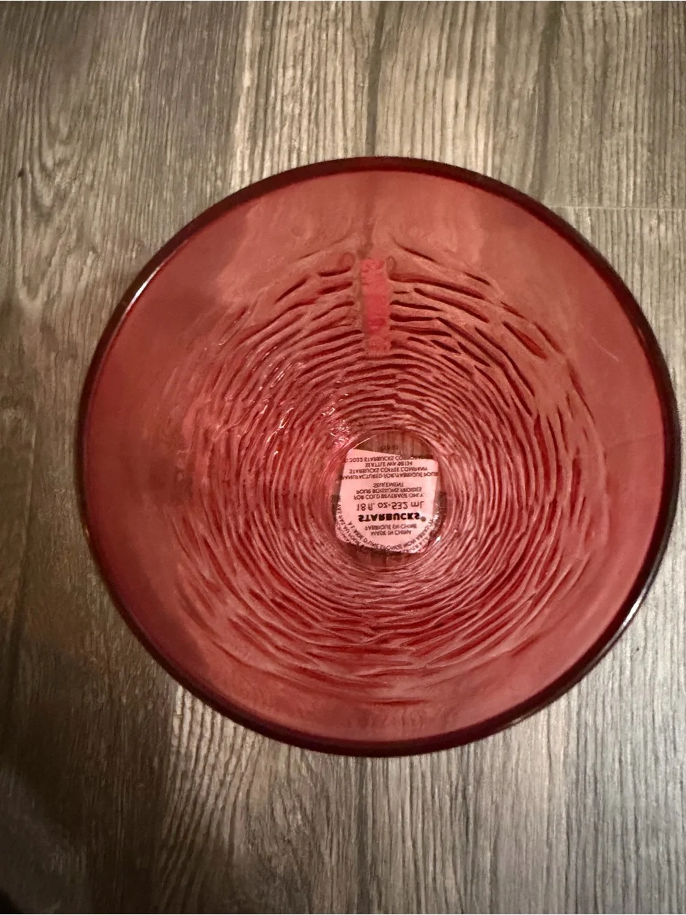 Starbucks Pink Palm Wavy Glass Tumbler
